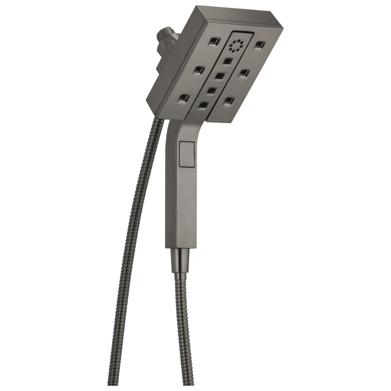 DELTA Universal Showering Components H2Okinetic In2ition 4-Setting Two-in-One Shower — Lumicoat® Black Stainless