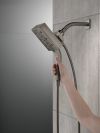 DELTA Universal Showering Components H2Okinetic In2ition 4-Setting Two-in-One Shower — Lumicoat® Black Stainless