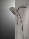 DELTA Universal Showering Components H2Okinetic In2ition 4-Setting Two-in-One Shower — Lumicoat® Black Stainless