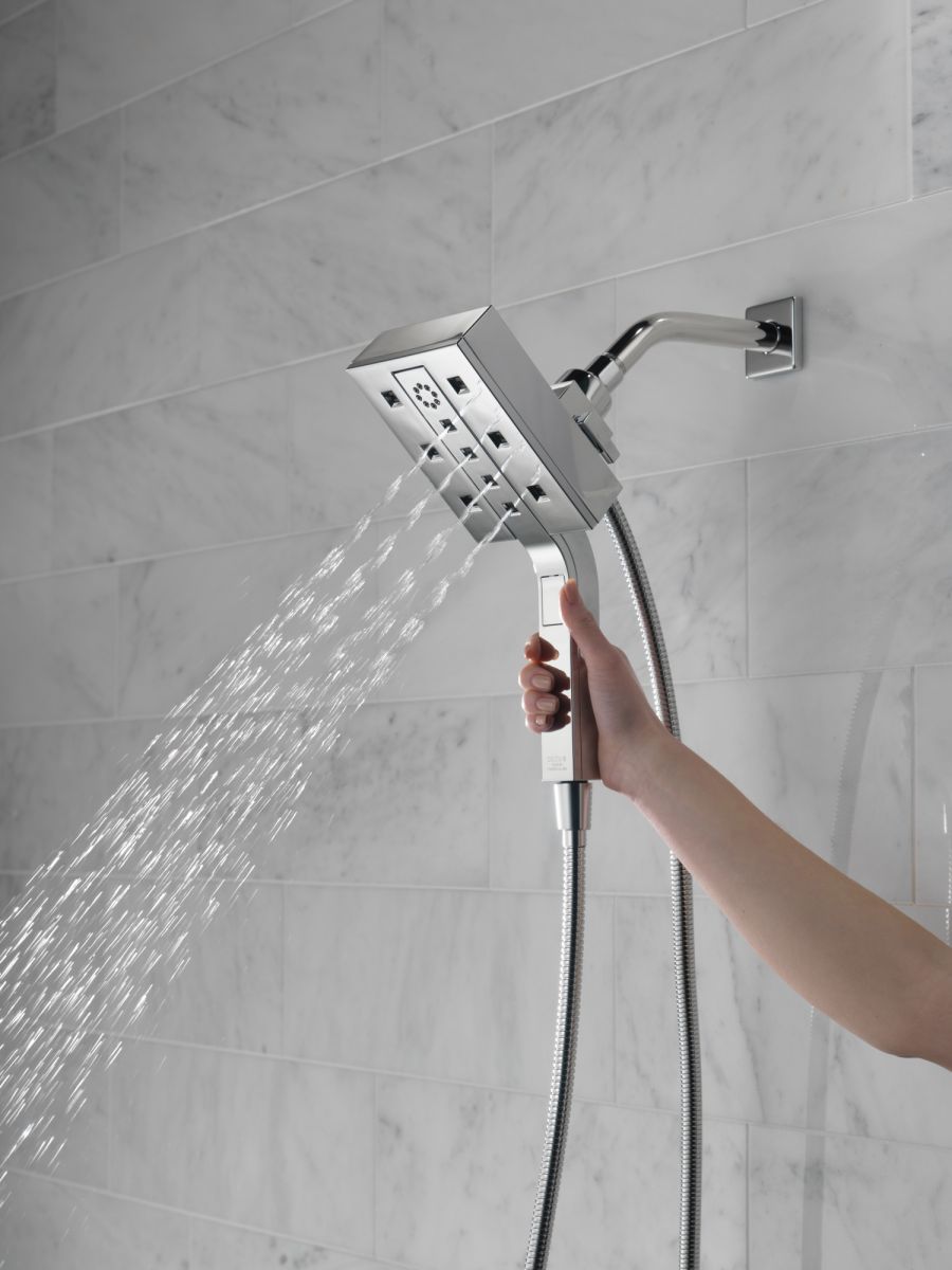 DELTA Universal Showering Components H2OKINETIC In2ition 4-Setting Two-in-One Shower — Lumicoat® Chrome