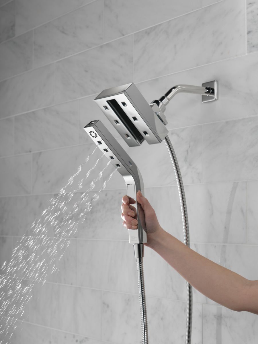 DELTA Universal Showering Components H2OKINETIC In2ition 4-Setting Two-in-One Shower — Lumicoat® Chrome