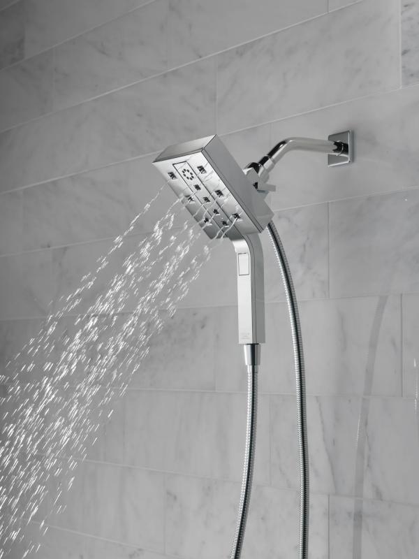 DELTA Universal Showering Components H2OKINETIC In2ition 4-Setting Two-in-One Shower — Lumicoat® Chrome