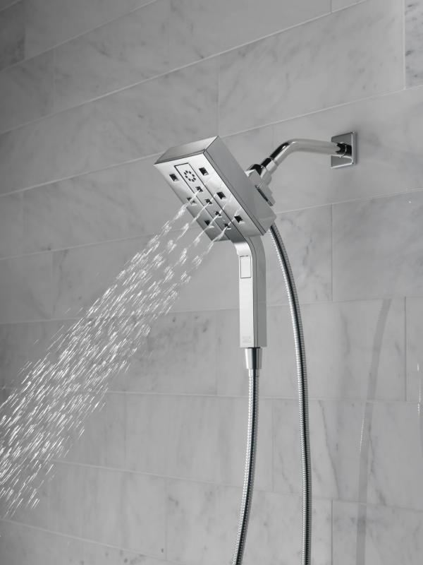 DELTA Universal Showering Components H2OKINETIC In2ition 4-Setting Two-in-One Shower — Lumicoat® Chrome