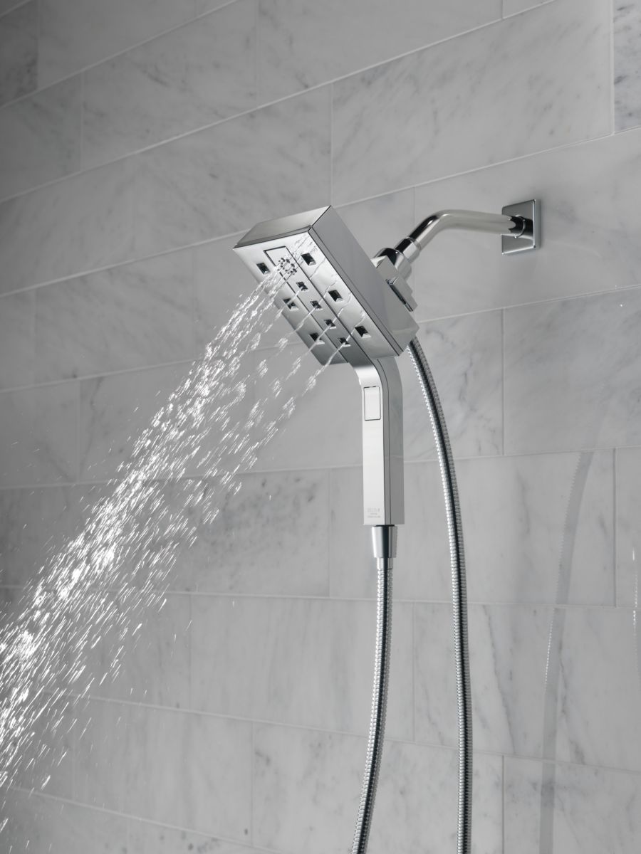 DELTA Universal Showering Components H2OKINETIC In2ition 4-Setting Two-in-One Shower — Lumicoat® Chrome