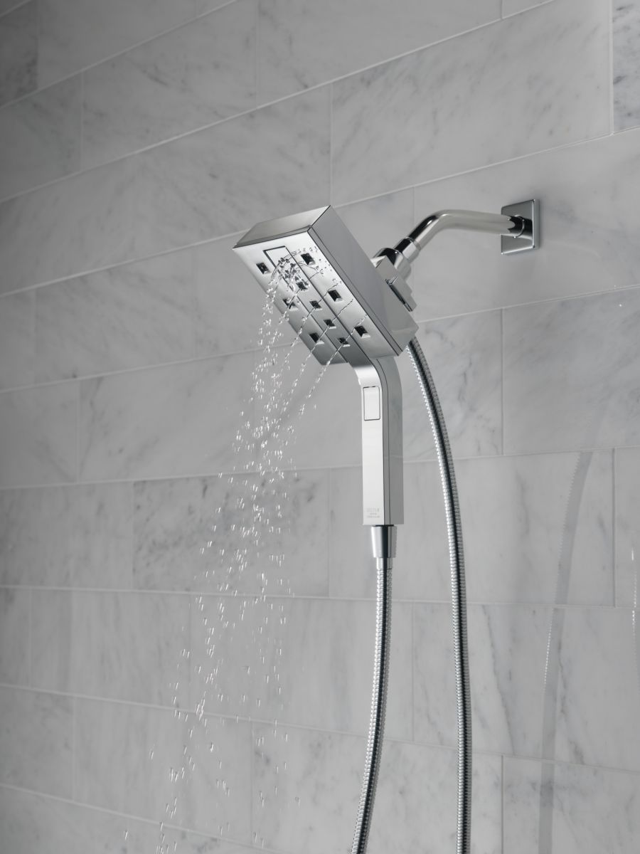 DELTA Universal Showering Components H2OKINETIC In2ition 4-Setting Two-in-One Shower — Lumicoat® Chrome