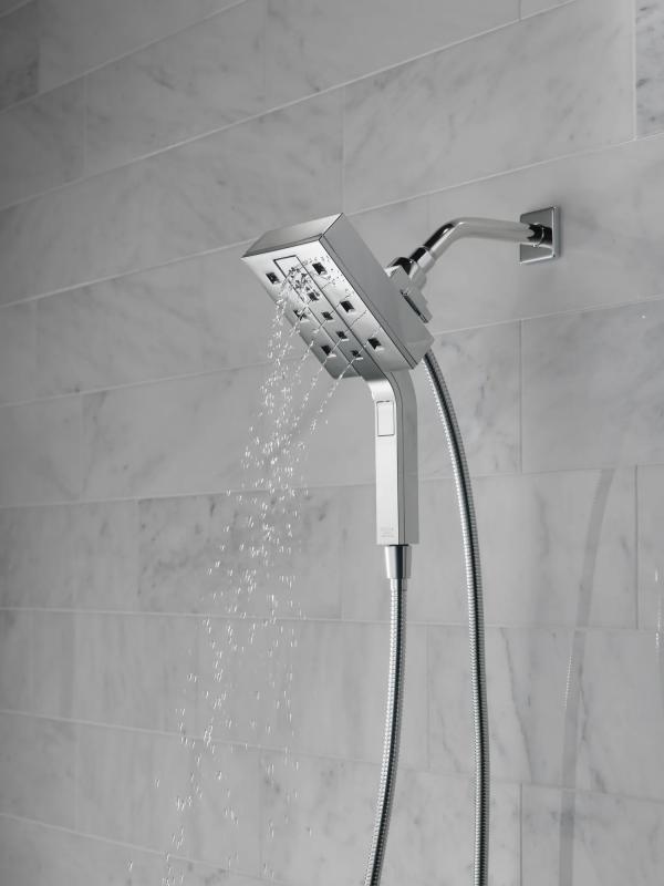 DELTA Universal Showering Components H2OKINETIC In2ition 4-Setting Two-in-One Shower — Lumicoat® Chrome