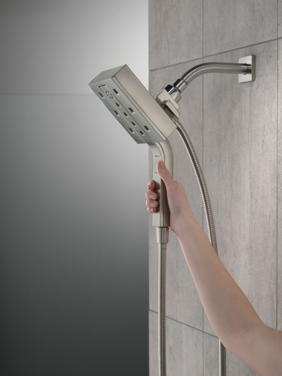 DELTA Universal Showering Components H2OKINETIC In2ition 4-Setting Two-in-One Shower — Lumicoat® Stainless