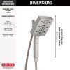 DELTA Universal Showering Components H2OKINETIC In2ition 4-Setting Two-in-One Shower — Lumicoat® Stainless