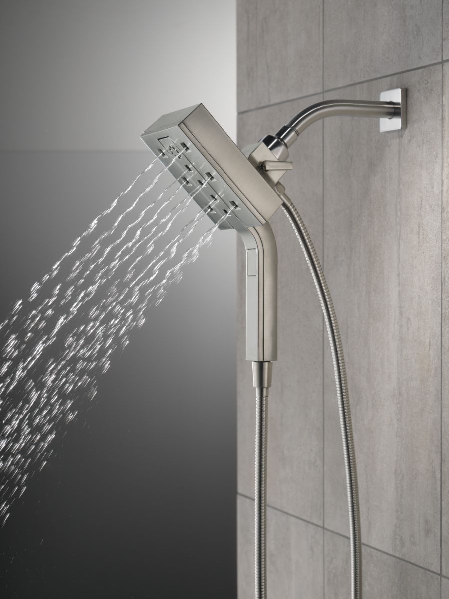 DELTA Universal Showering Components H2OKINETIC In2ition 4-Setting Two-in-One Shower — Lumicoat® Stainless