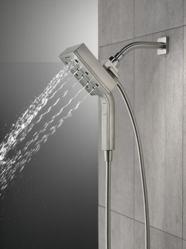 DELTA Universal Showering Components H2OKINETIC In2ition 4-Setting Two-in-One Shower — Lumicoat® Stainless