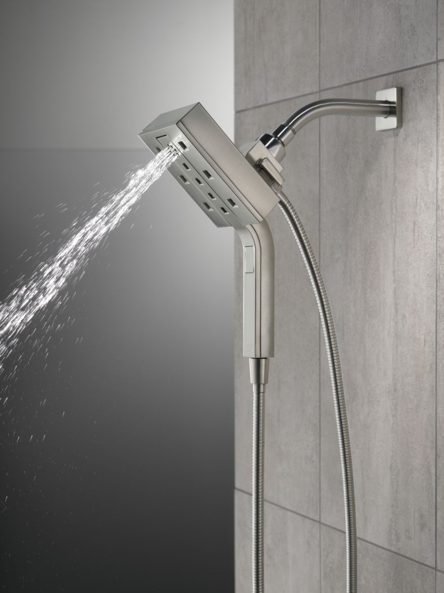 DELTA Universal Showering Components H2OKINETIC In2ition 4-Setting Two-in-One Shower — Lumicoat® Stainless