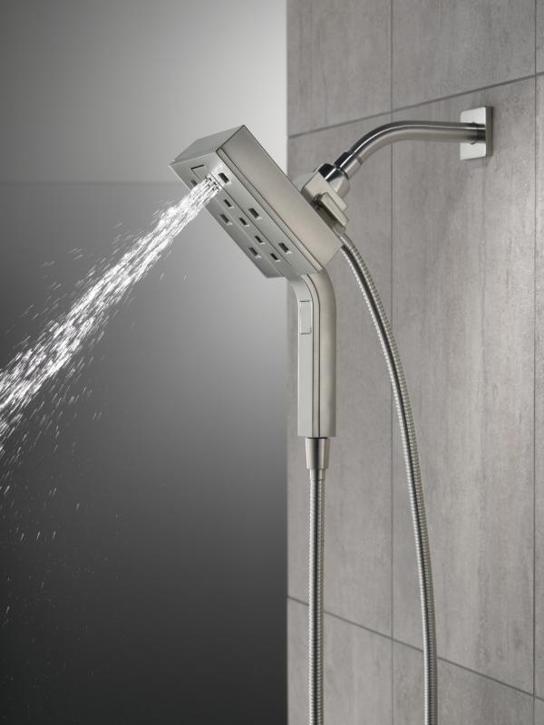 DELTA Universal Showering Components H2OKINETIC In2ition 4-Setting Two-in-One Shower — Lumicoat® Stainless