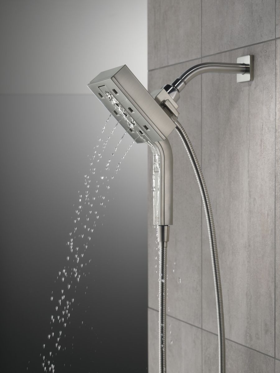 DELTA Universal Showering Components H2OKINETIC In2ition 4-Setting Two-in-One Shower — Lumicoat® Stainless