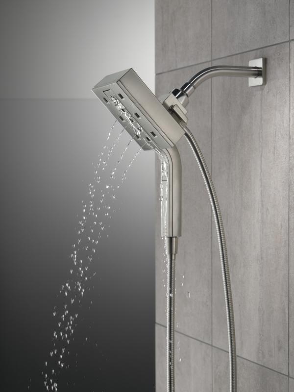 DELTA Universal Showering Components H2OKINETIC In2ition 4-Setting Two-in-One Shower — Lumicoat® Stainless