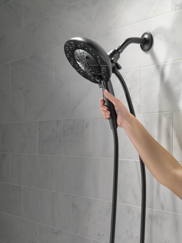 DELTA Universal Showering Components H2OKINETIC In2ition 5-Setting Two-in-One Shower — Matte Black