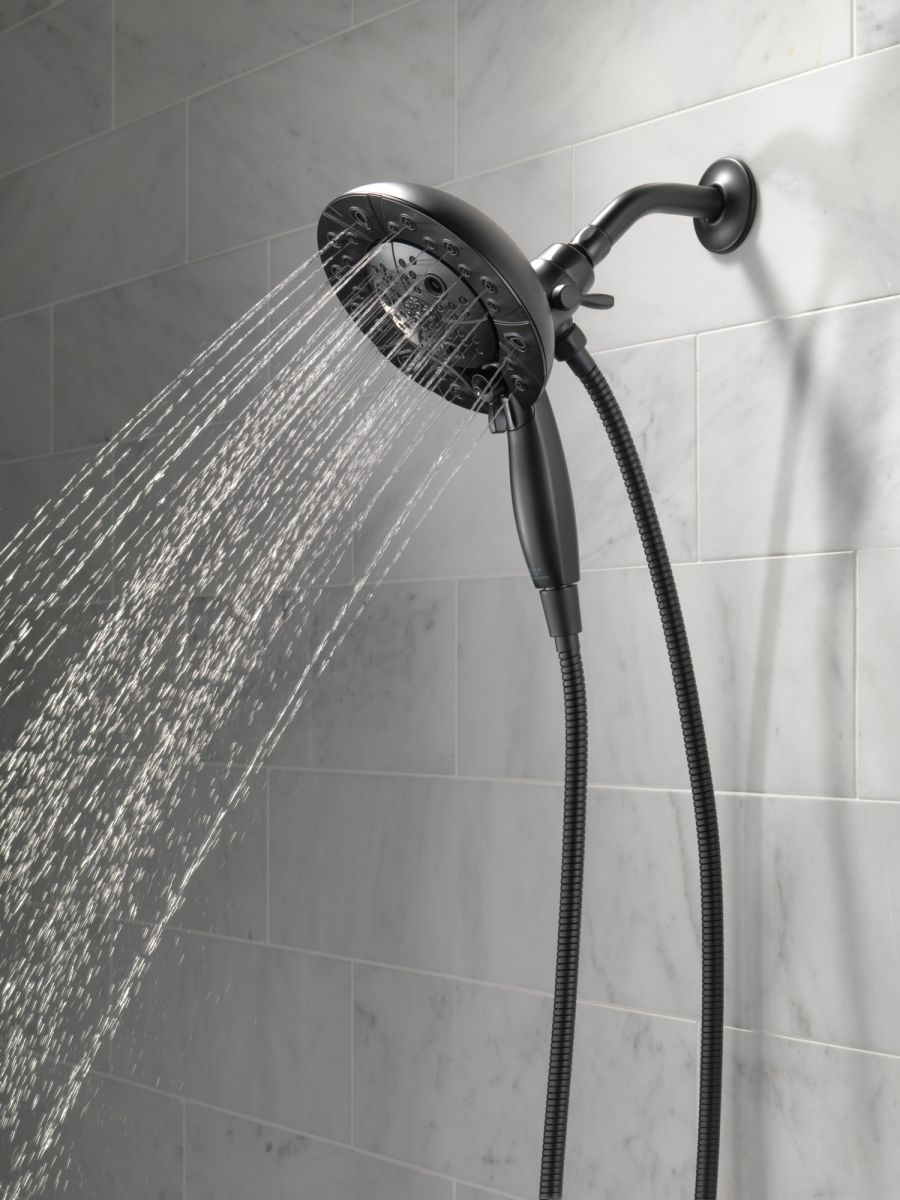 DELTA Universal Showering Components H2OKINETIC In2ition 5-Setting Two-in-One Shower — Matte Black