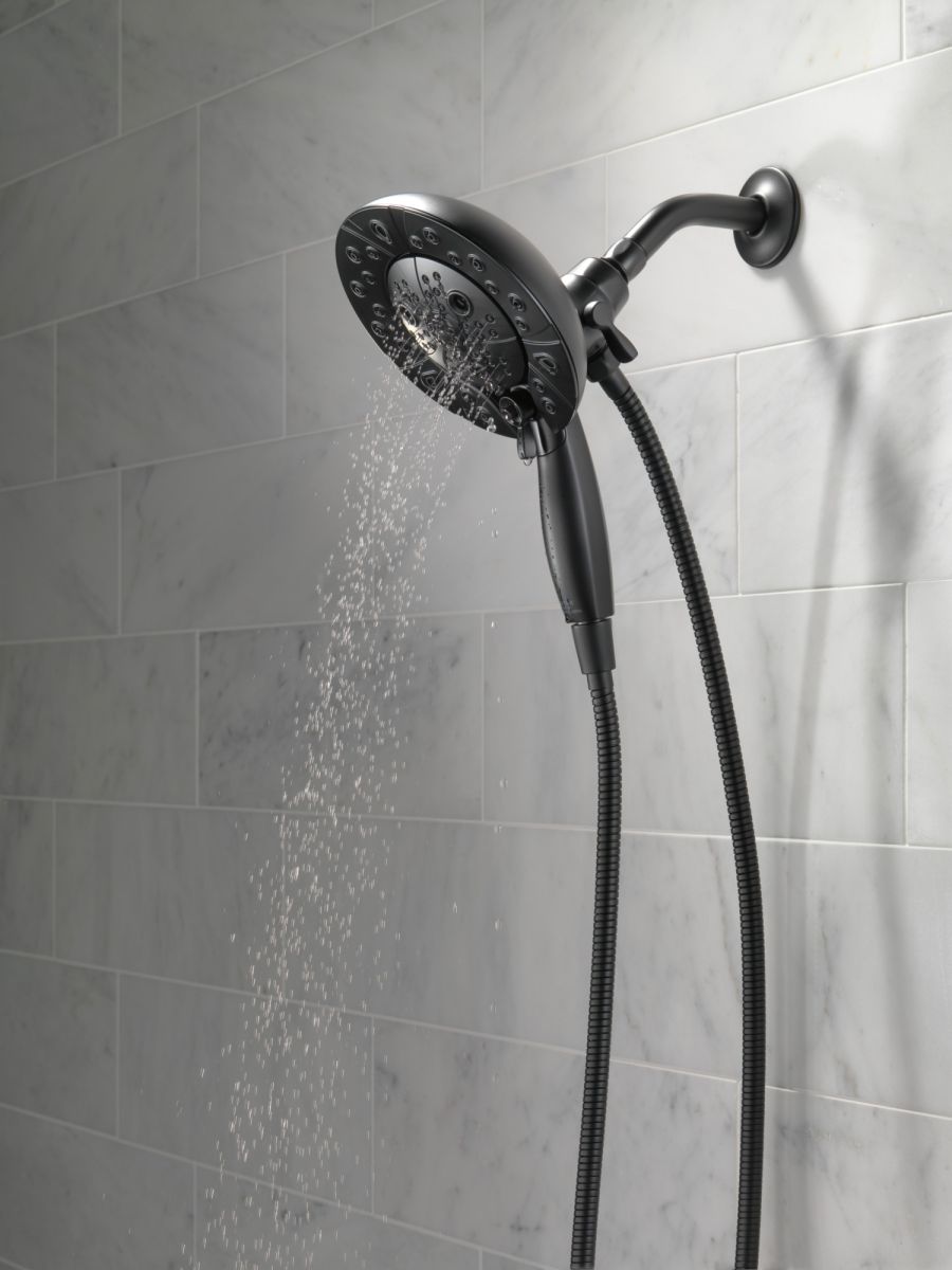 DELTA Universal Showering Components H2OKINETIC In2ition 5-Setting Two-in-One Shower — Matte Black
