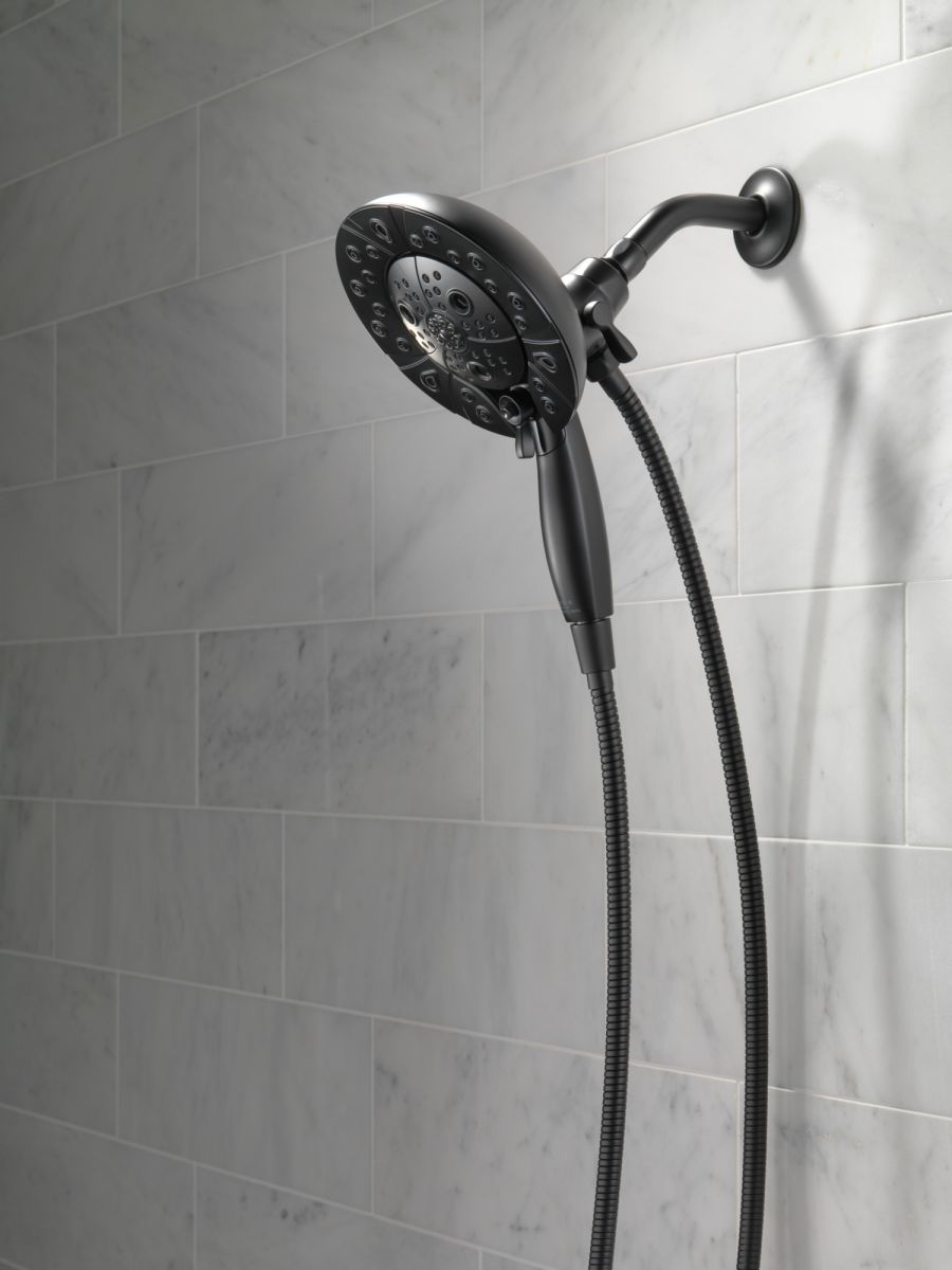 DELTA Universal Showering Components H2OKINETIC In2ition 5-Setting Two-in-One Shower — Matte Black