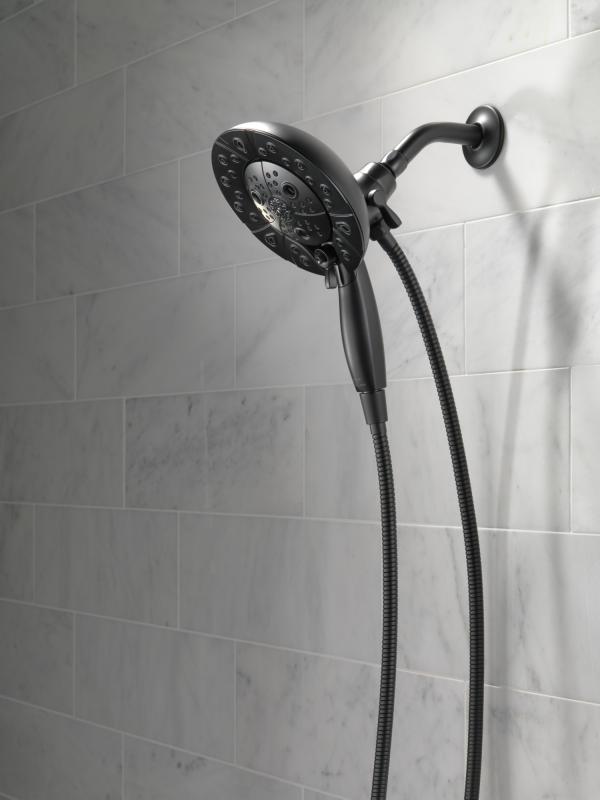 DELTA Universal Showering Components H2OKINETIC In2ition 5-Setting Two-in-One Shower — Matte Black