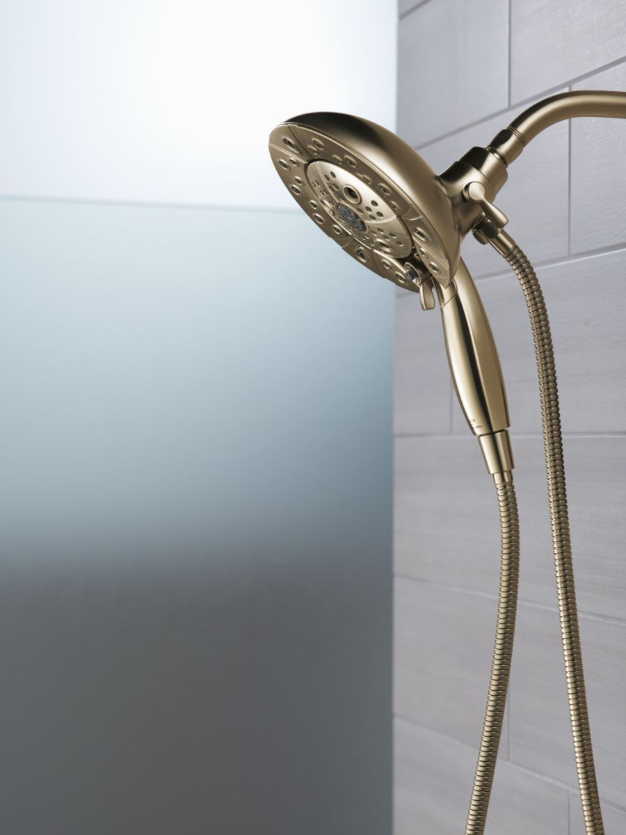 DELTA Universal Showering Components H2OKINETIC In2ition 5-Setting Two-in-One Shower — Champagne Bronze