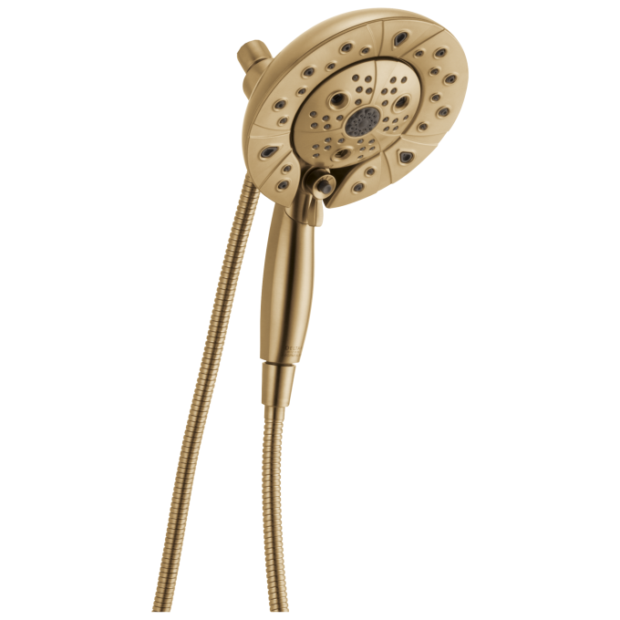 DELTA Universal Showering Components H2Okinetic In2ition 5-Setting Two-In-One Shower — Lumicoat® Champagne Bronze