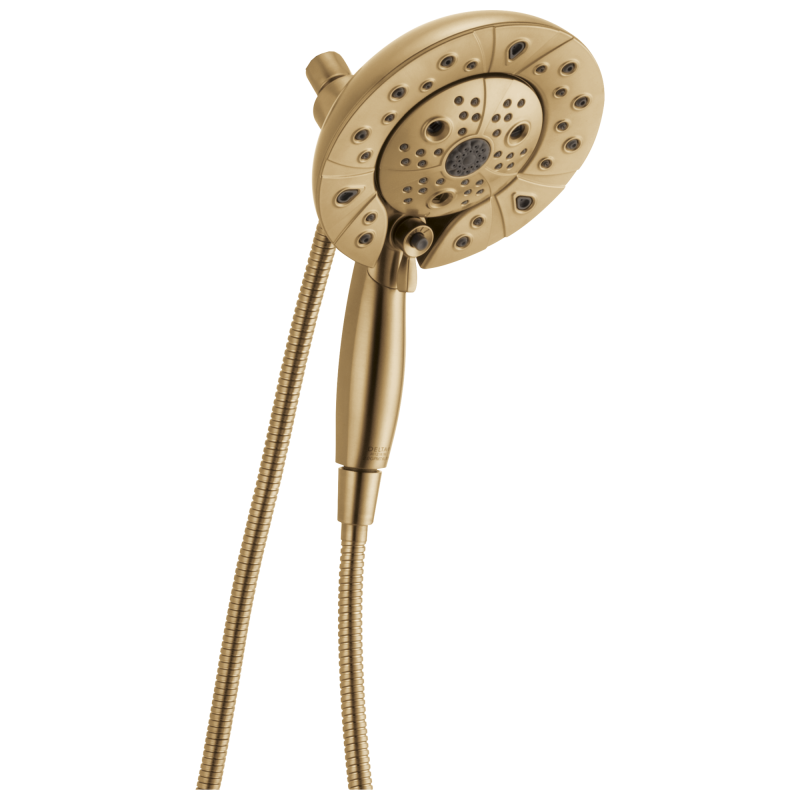 DELTA Universal Showering Components H2Okinetic In2ition 5-Setting Two-In-One Shower — Lumicoat® Champagne Bronze