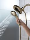 DELTA Universal Showering Components H2Okinetic In2ition 5-Setting Two-In-One Shower — Lumicoat® Champagne Bronze