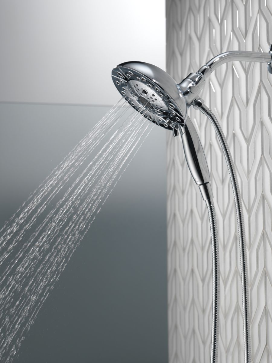 DELTA Universal Showering Components H2OKINETIC In2ition 5-Setting Two-in-One Shower — Chrome