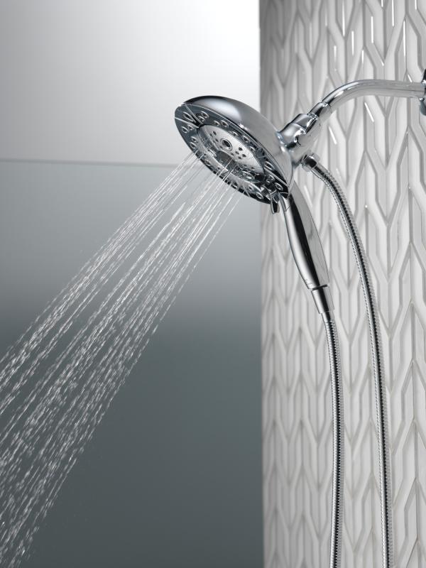 DELTA Universal Showering Components H2OKINETIC In2ition 5-Setting Two-in-One Shower — Chrome