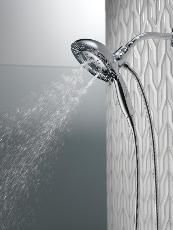 DELTA Universal Showering Components H2OKINETIC In2ition 5-Setting Two-in-One Shower — Chrome