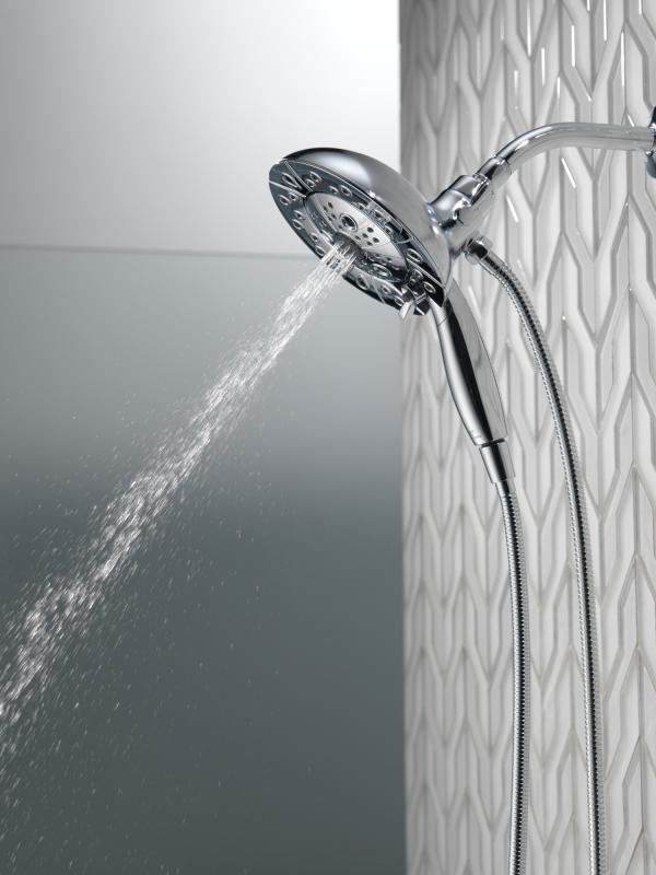 DELTA Universal Showering Components H2OKINETIC In2ition 5-Setting Two-in-One Shower — Chrome