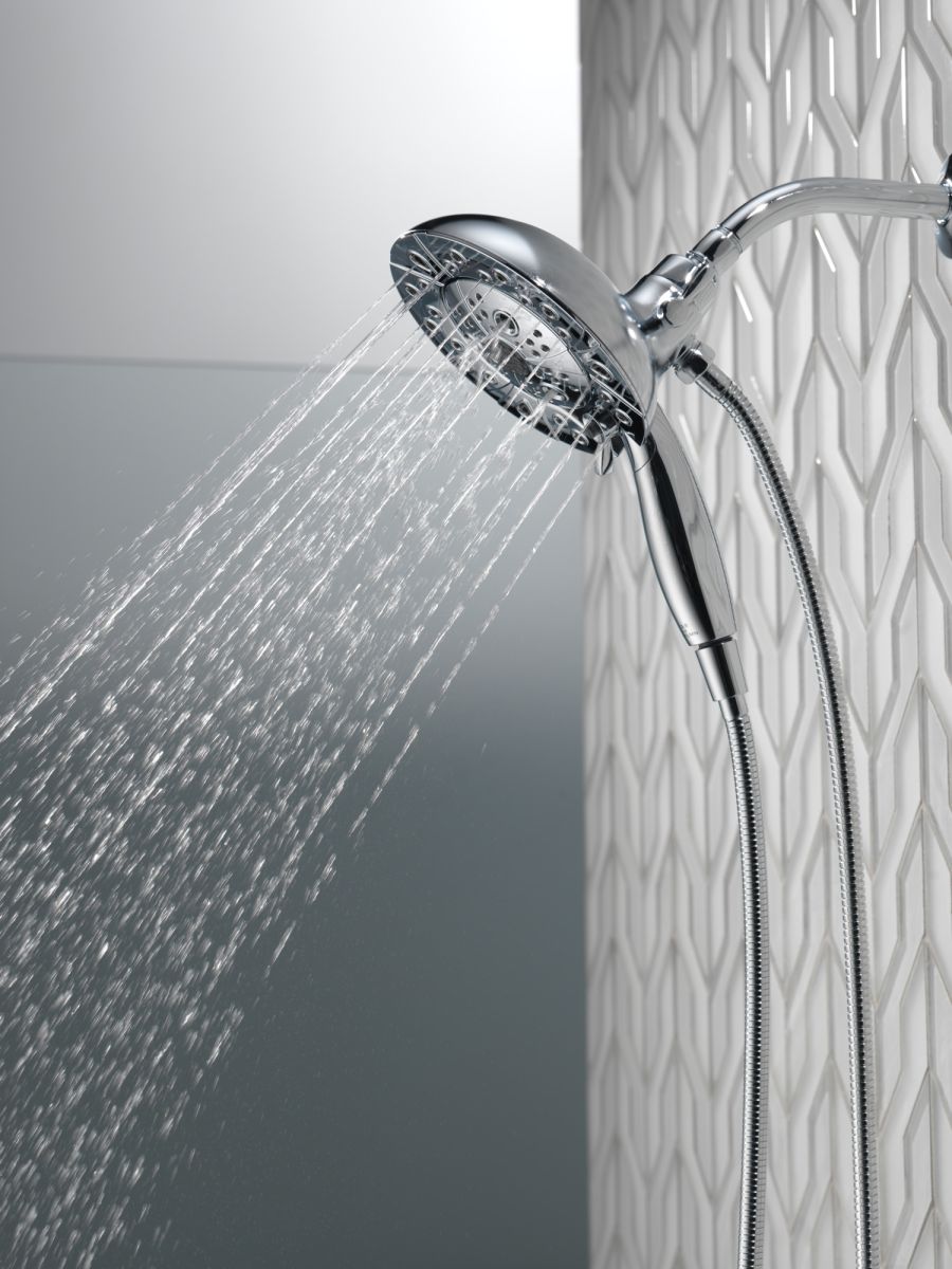 DELTA Universal Showering Components H2OKINETIC In2ition 5-Setting Two-in-One Shower — Chrome