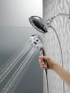 DELTA Universal Showering Components H2OKINETIC In2ition 5-Setting Two-in-One Shower — Chrome