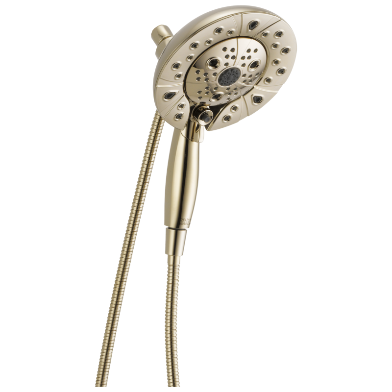 DELTA Universal Showering Components H2Okinetic In2ition 5-Setting Two-In-One Shower — Lumicoat® Polished Nickel