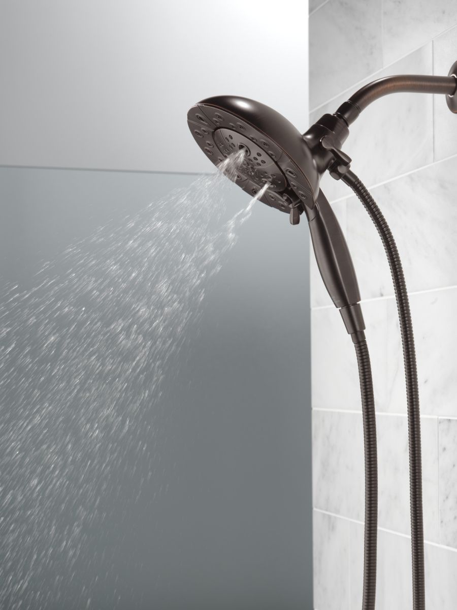 DELTA Universal Showering Components H2OKINETIC In2ition 5-Setting Two-in-One Shower — Venetian Bronze