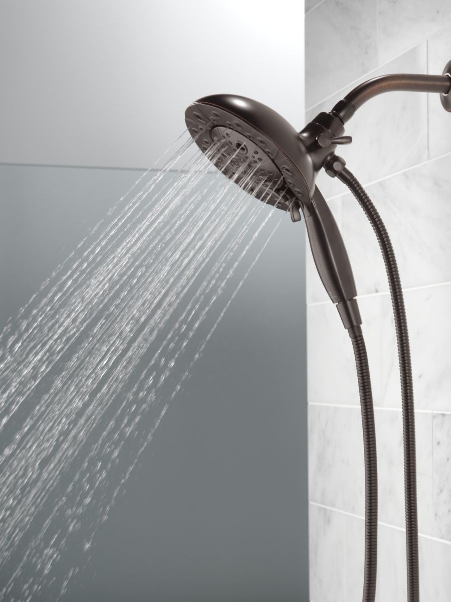 DELTA Universal Showering Components H2OKINETIC In2ition 5-Setting Two-in-One Shower — Venetian Bronze
