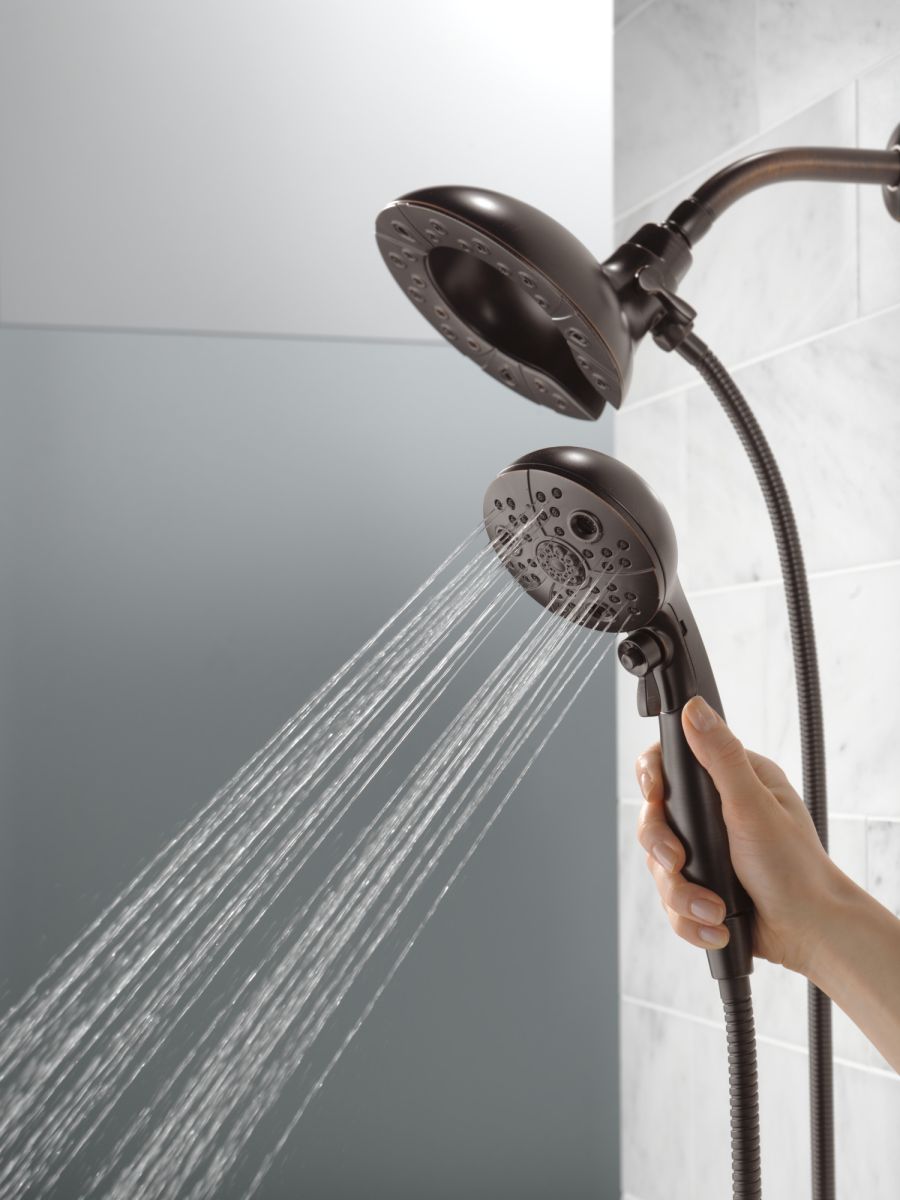 DELTA Universal Showering Components H2OKINETIC In2ition 5-Setting Two-in-One Shower — Venetian Bronze