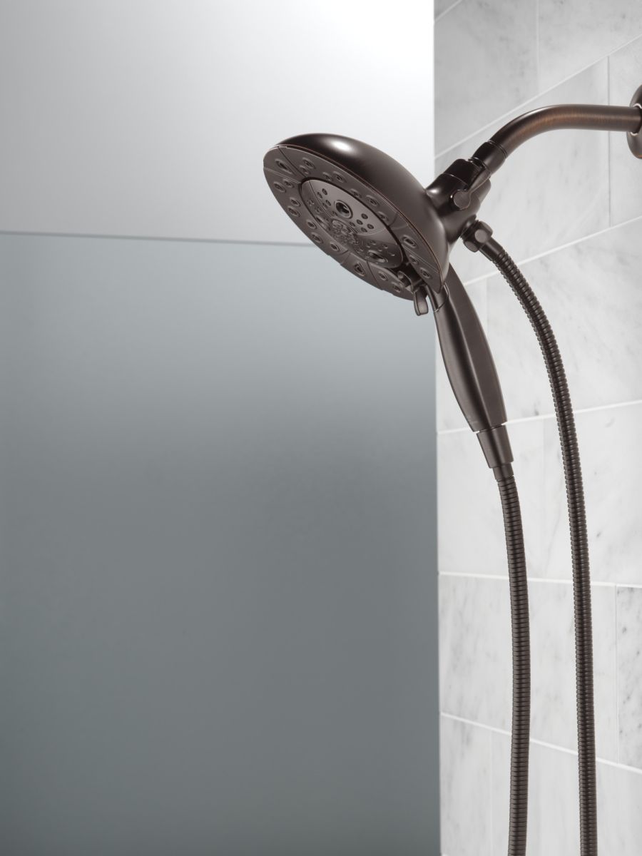 DELTA Universal Showering Components H2OKINETIC In2ition 5-Setting Two-in-One Shower — Venetian Bronze