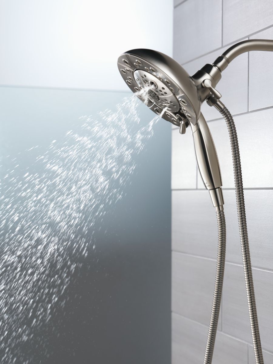 DELTA Universal Showering Components H2OKINETIC In2ition 5-Setting Two-in-One Shower — Stainless