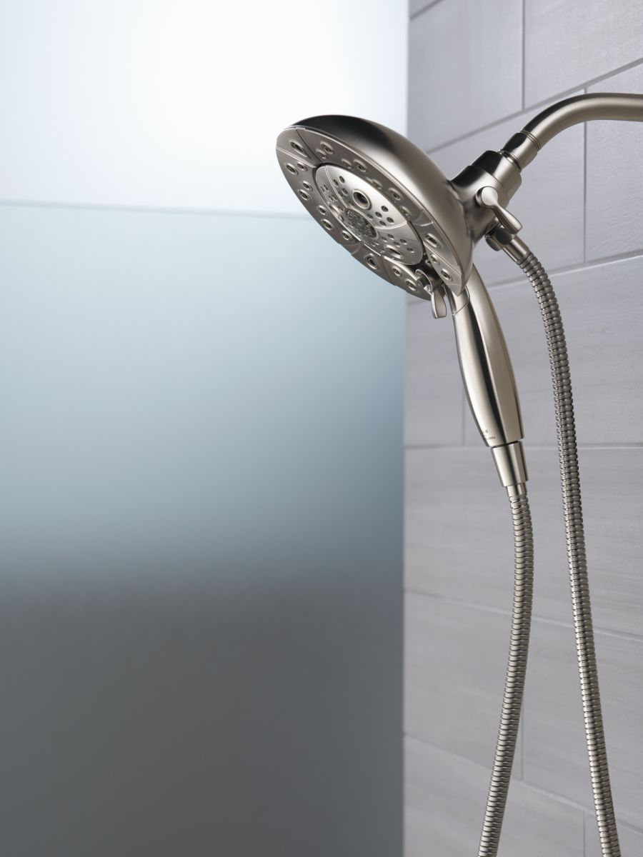DELTA Universal Showering Components H2OKINETIC In2ition 5-Setting Two-in-One Shower — Stainless