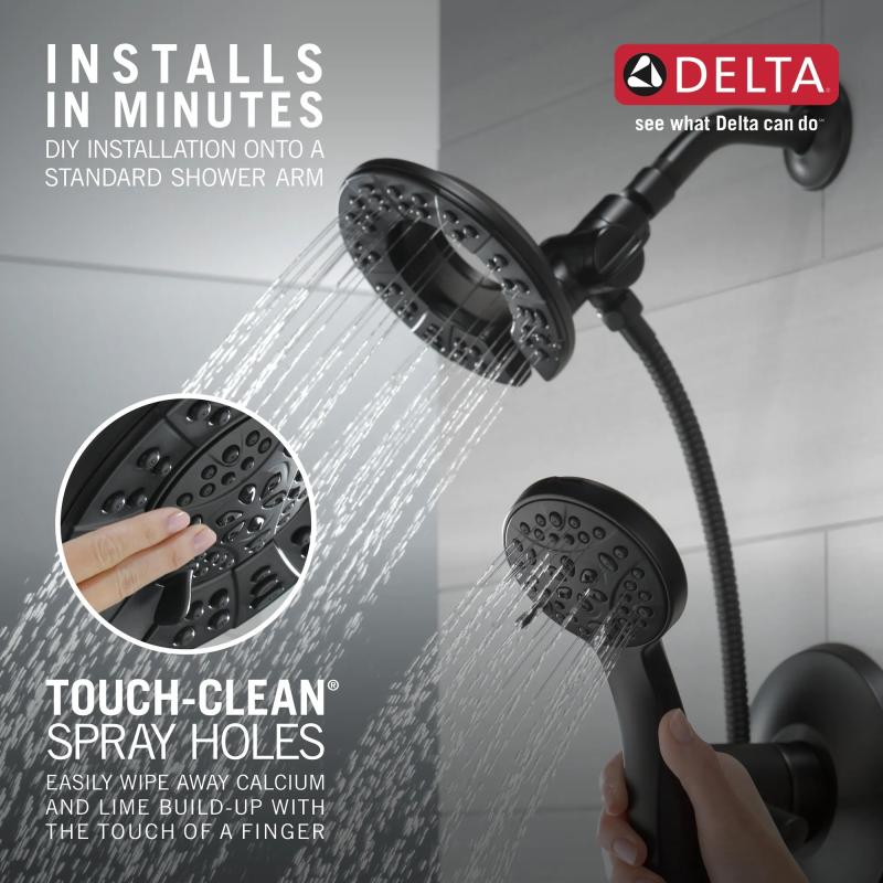 DELTA Universal Showering Components In2ition HSSH 1.75 GPM 4-Setting — Matte Black