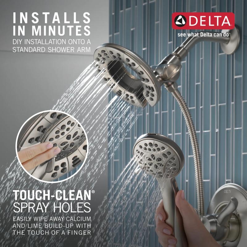 DELTA Universal Showering Components In2ition HSSH 1.75 GPM 4-Setting — Stainless