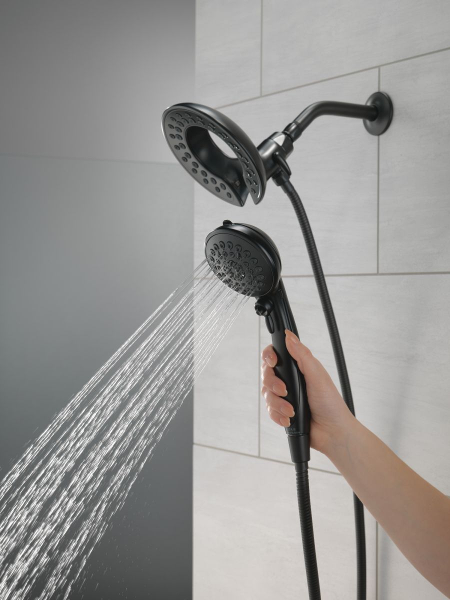 DELTA Universal Showering Components In2ition 5-Setting Two-in-One Shower — Matte Black