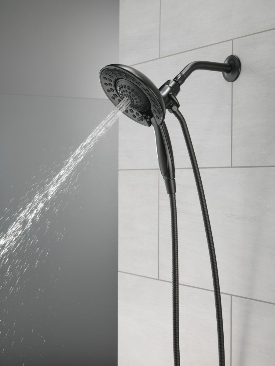 DELTA Universal Showering Components In2ition 5-Setting Two-in-One Shower — Matte Black