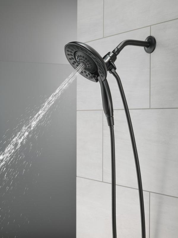 DELTA Universal Showering Components In2ition 5-Setting Two-in-One Shower — Matte Black