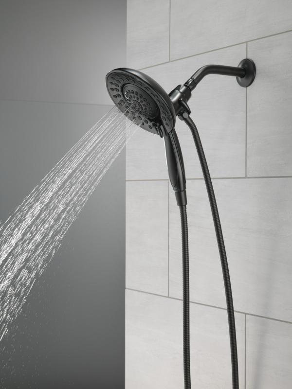 DELTA Universal Showering Components In2ition 5-Setting Two-in-One Shower — Matte Black