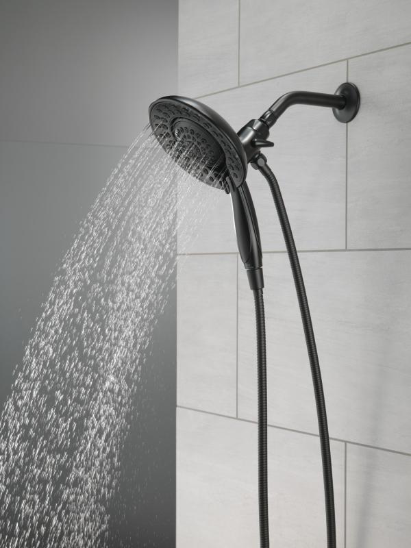 DELTA Universal Showering Components In2ition 5-Setting Two-in-One Shower — Matte Black