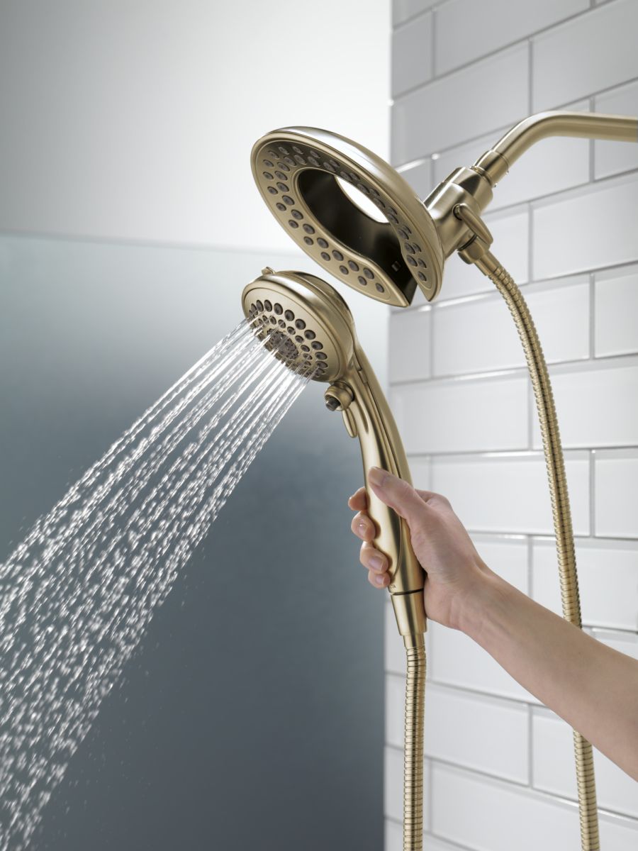 DELTA Universal Showering Components In2ition 5-Setting Two-in-One Shower — Champagne Bronze