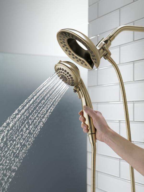 DELTA Universal Showering Components In2ition 5-Setting Two-in-One Shower — Champagne Bronze