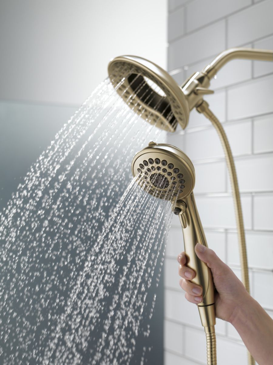 DELTA Universal Showering Components In2ition 5-Setting Two-in-One Shower — Champagne Bronze